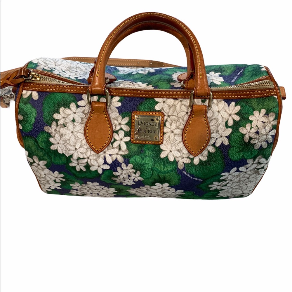 EUC Dooney & Bourke Floral Hydrangea Satchel